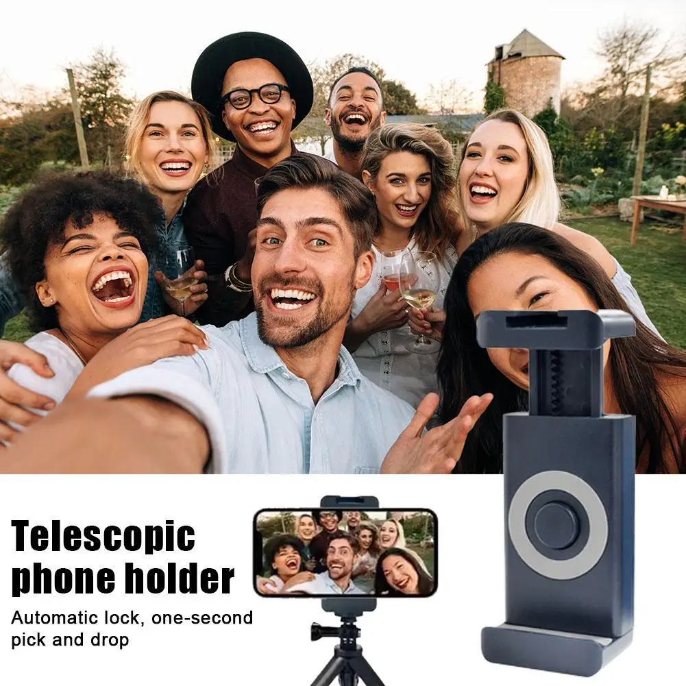 Universal  Phone Holder Vertical Shoot PhoneMount Tripod Mount With Cold Shoe phone Clip Clamp Vlog Video