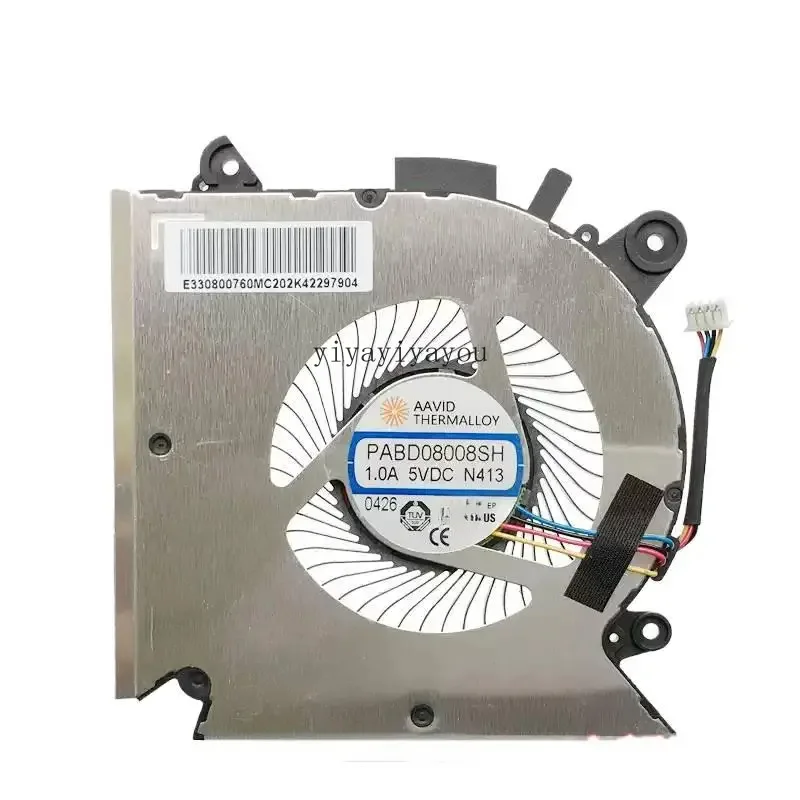 Replacement  CPU Cooling Fan for MSI GF63 MS-16R1 MS-16R2 Series 4-Pin PABD08008SH N413