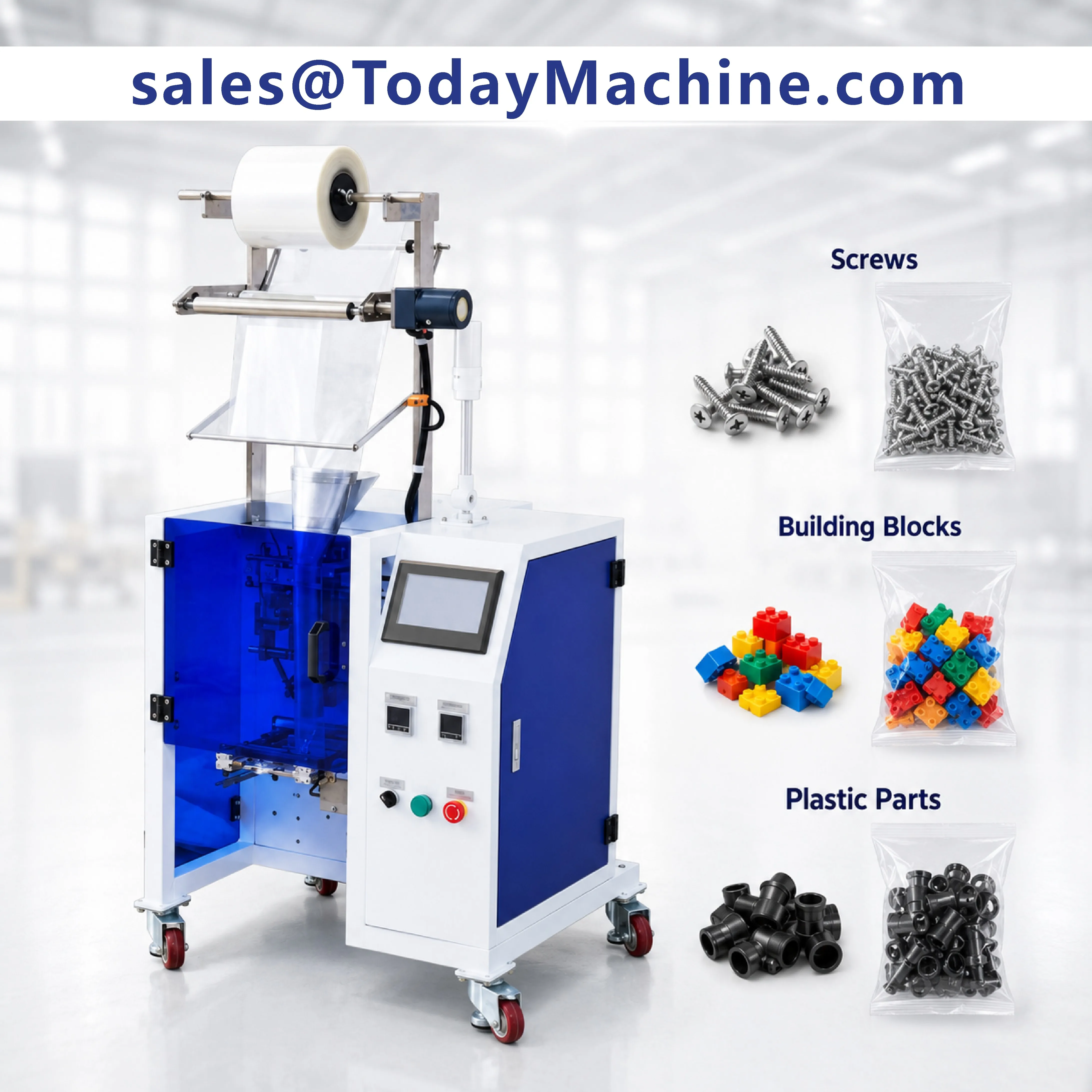 Button Nail Nut Bolt Screw Counting Packing Machine