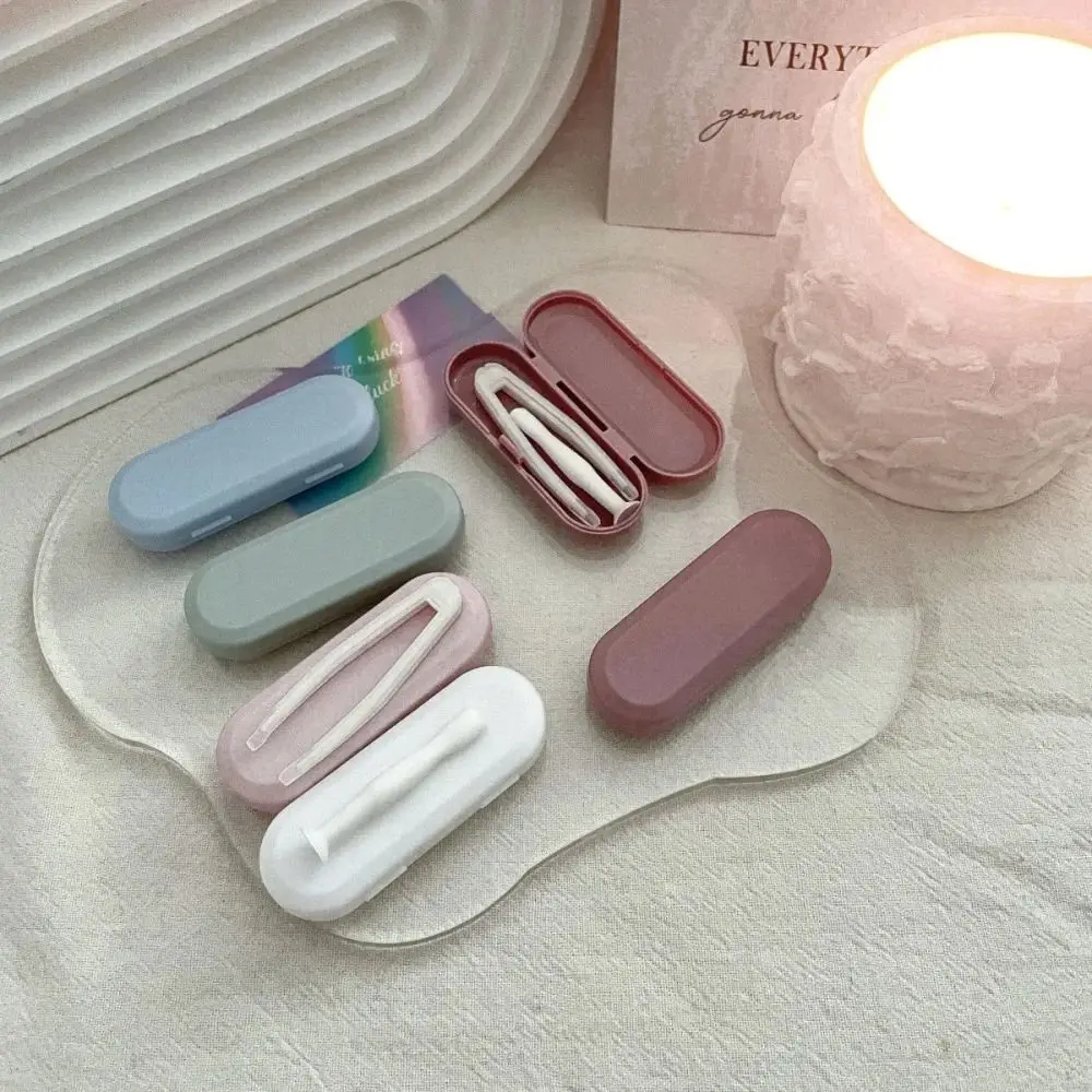 Набор-для-контактных-линз-candy-color-портативный-футляр-в-ретро-стиле-с-пинцетом-и-присоской-однотонный