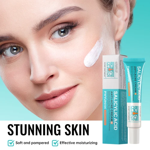 Imagen 2 del producto Crema para el tratamiento del acné, ácido salicílico, reparación de manchas de espinillas, limpieza profunda, contracción de poros, Control de aceite antiacné, hidratante, cuidado de la piel