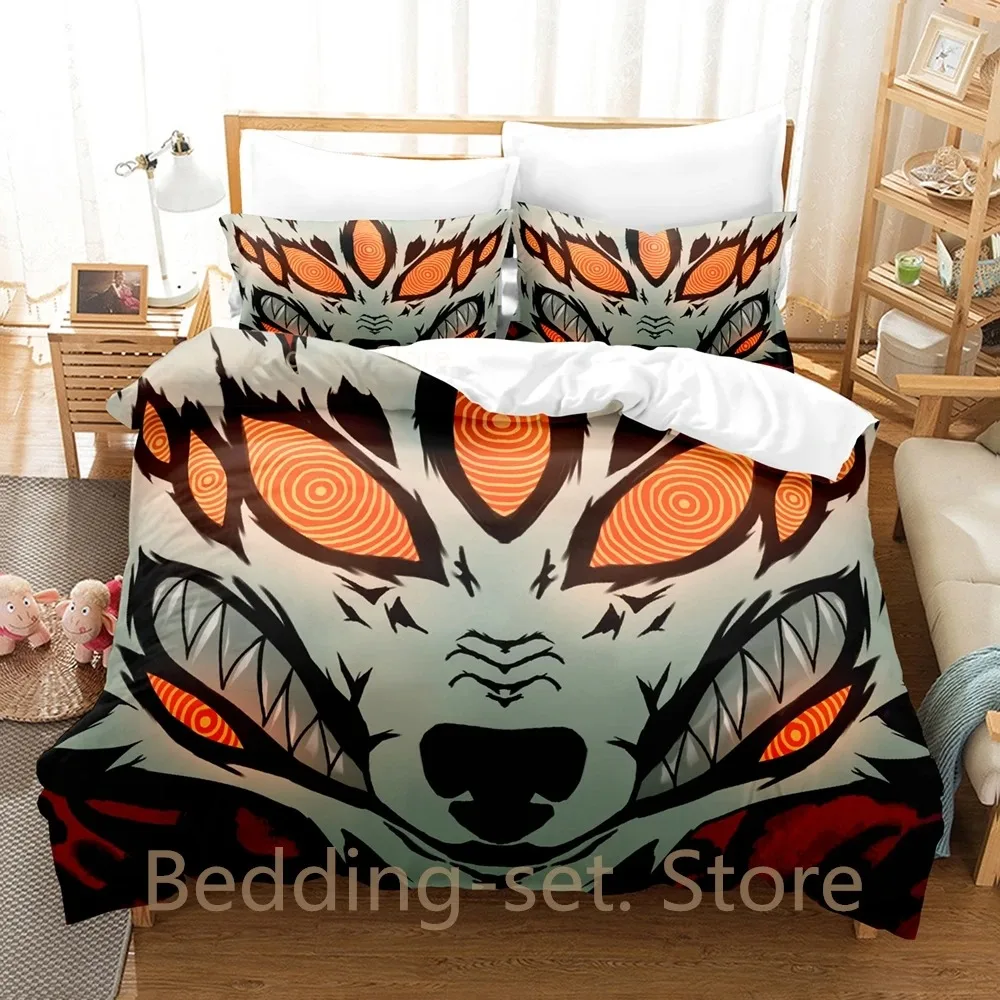 2024 Fox Dveil Kon chainsaw man Bedding Set Single Twin Full Queen King Size Bed Set Adult Kid Bedroom Duvetcover Sets Anime Bed