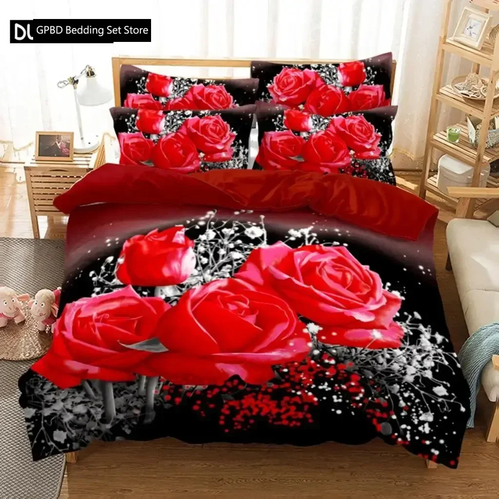 

Rose Garden Bedding Set Duvet Cover Set 3d Bedding Digital Printing Bed Linen Queen Size Bedding Set Fashion Design