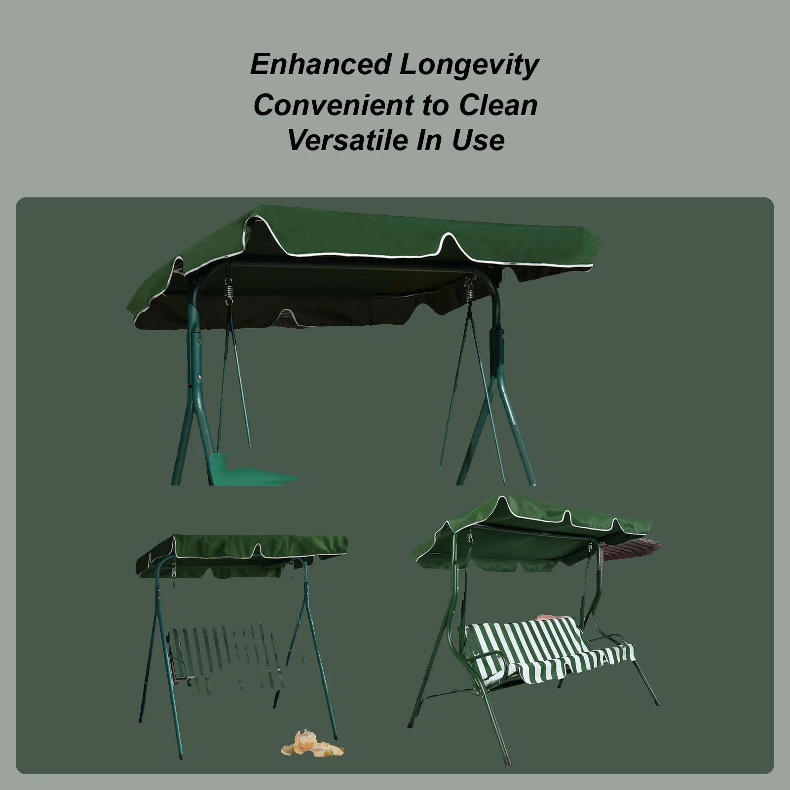 

1pcs Swing Canopy Replacement Top sunshade waterproof patio swing awning UV Resistant Awning Top