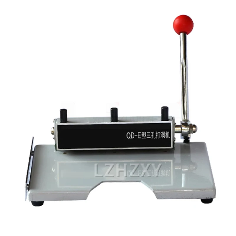 3-Hole Punch Effortless Punch Small Punching Machine A4 Document Paper Puncher Office Paper Voucher Office Stationery