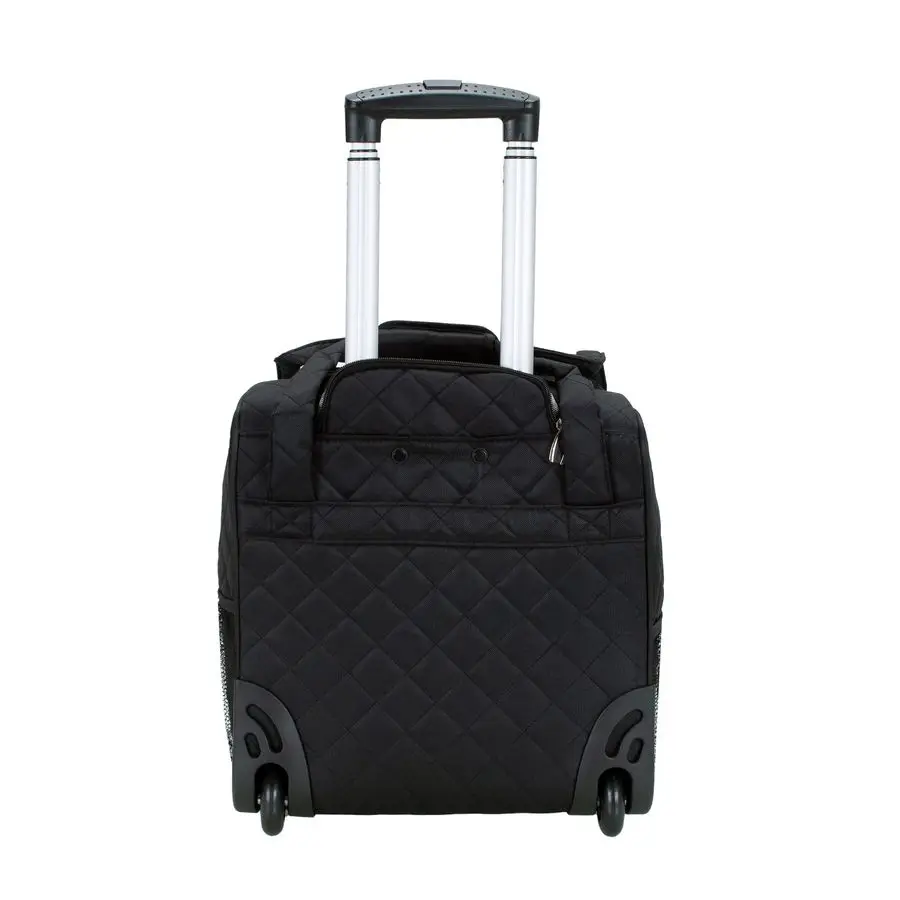 กระเป๋าเดินทางแบบมีล้อตั้งตรงใต้ที่นั่ง สีดำ ขนาด 15 นิ้ว