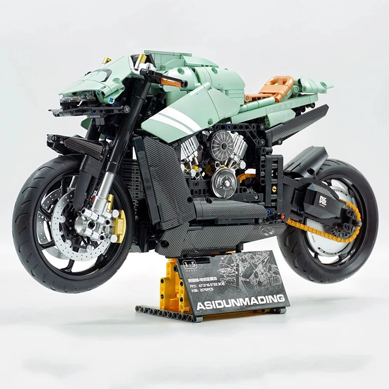 금속 GULY 60505 모델 오토바이 빌딩 블록 1:5 기술 벽돌 금속 오토바이 조립 어린이 DIY 장난감 크리스마스 선물