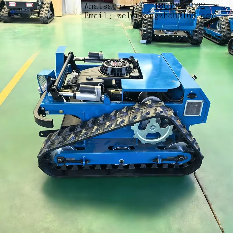 Smart Robotic Lawn Mower 550 Tracked Remote Control Optional Snow Plow Attachment Heavy Duty Farm Garden Machine Pro