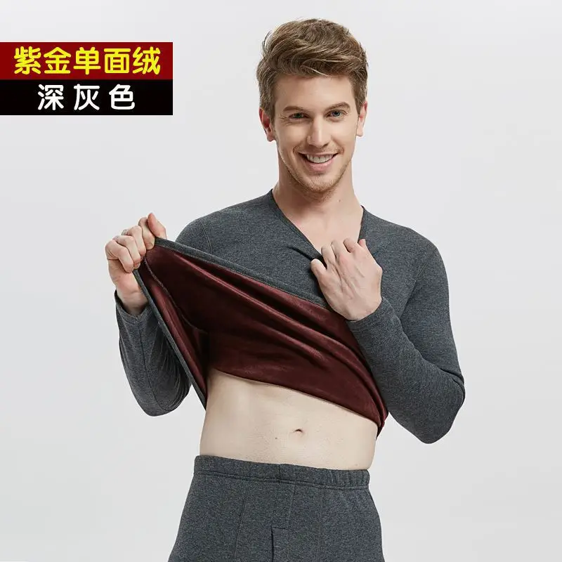 Winter Velvet Thick Thermal Underwear For Men Woman Winter Warm Casual Underwear O-neck Hight Stretch Long Johns Set Pajamas