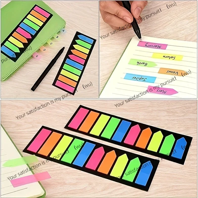 ZOCI-200 Pieces Page Markers Tabs,Colored Sticky Tabs for Books, Notebooks,Index Tabs,Arrow Page Sticky Flags