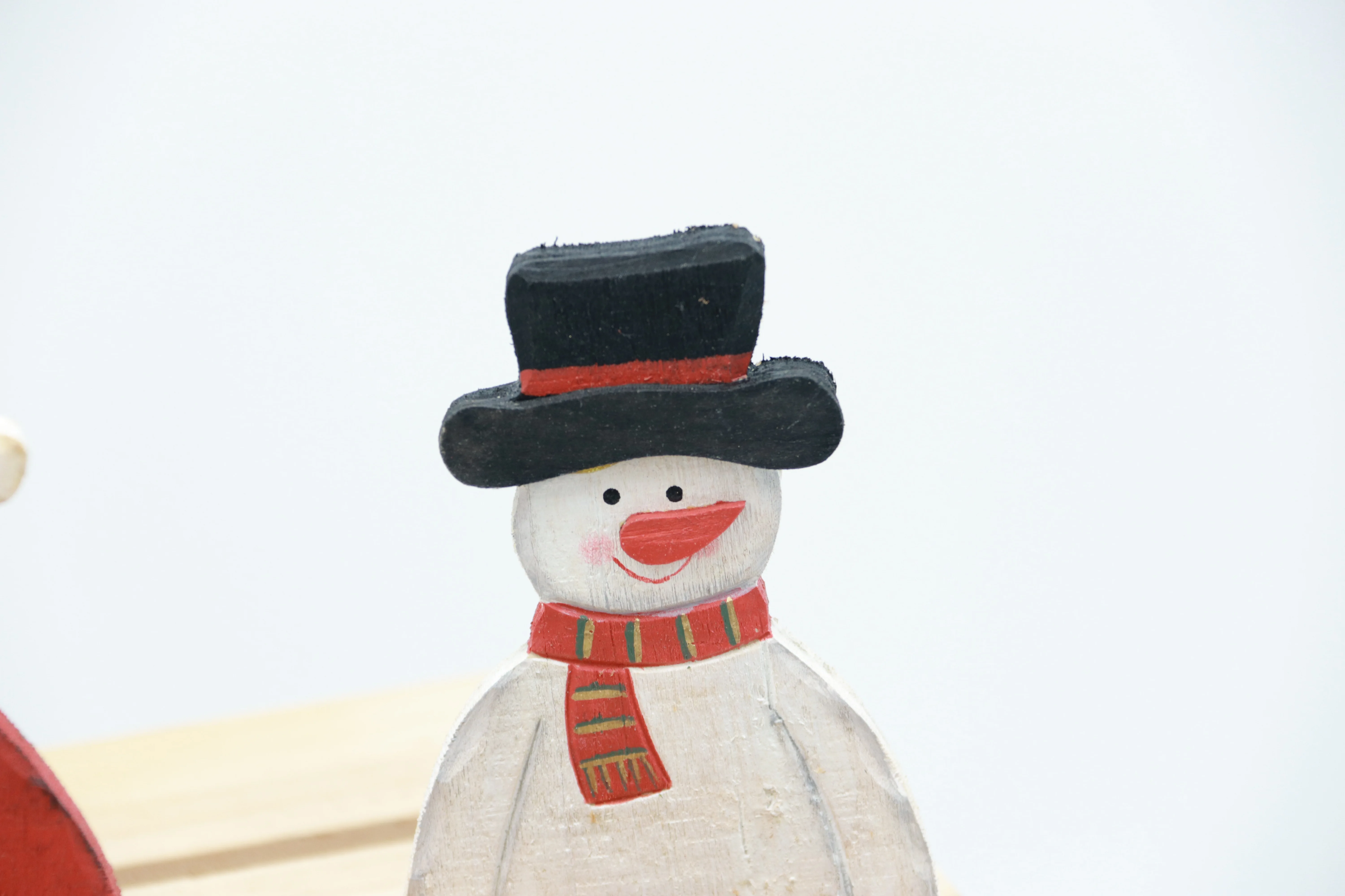 2 peças de suporte de tealight de madeira de Papai Noel e boneco de neve – adicione um brilho festivo para a decoração de Natal