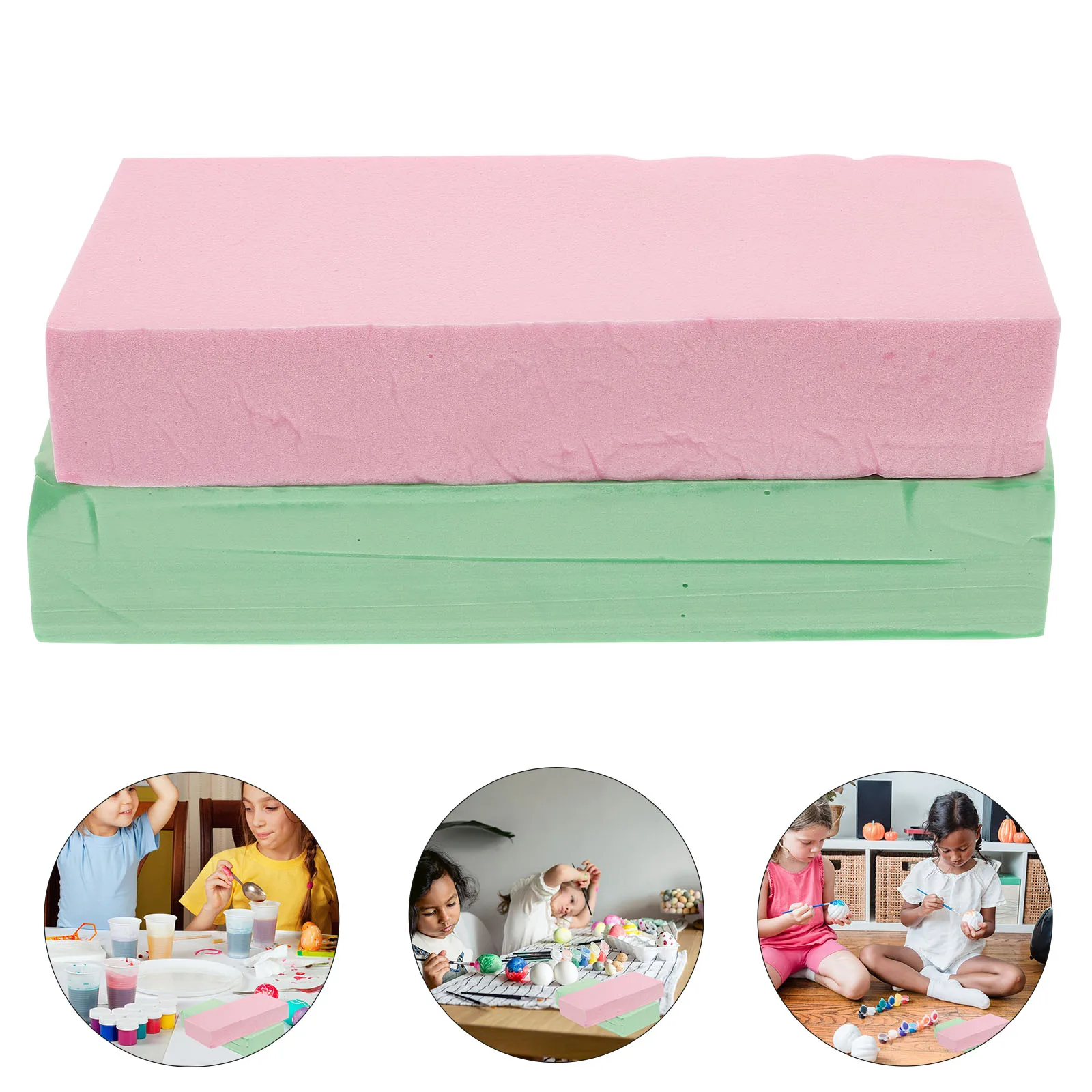 

2 Pcs Absorbent Sponge Watercolor Make up Sponges for Face Painting Artist Kids Dad