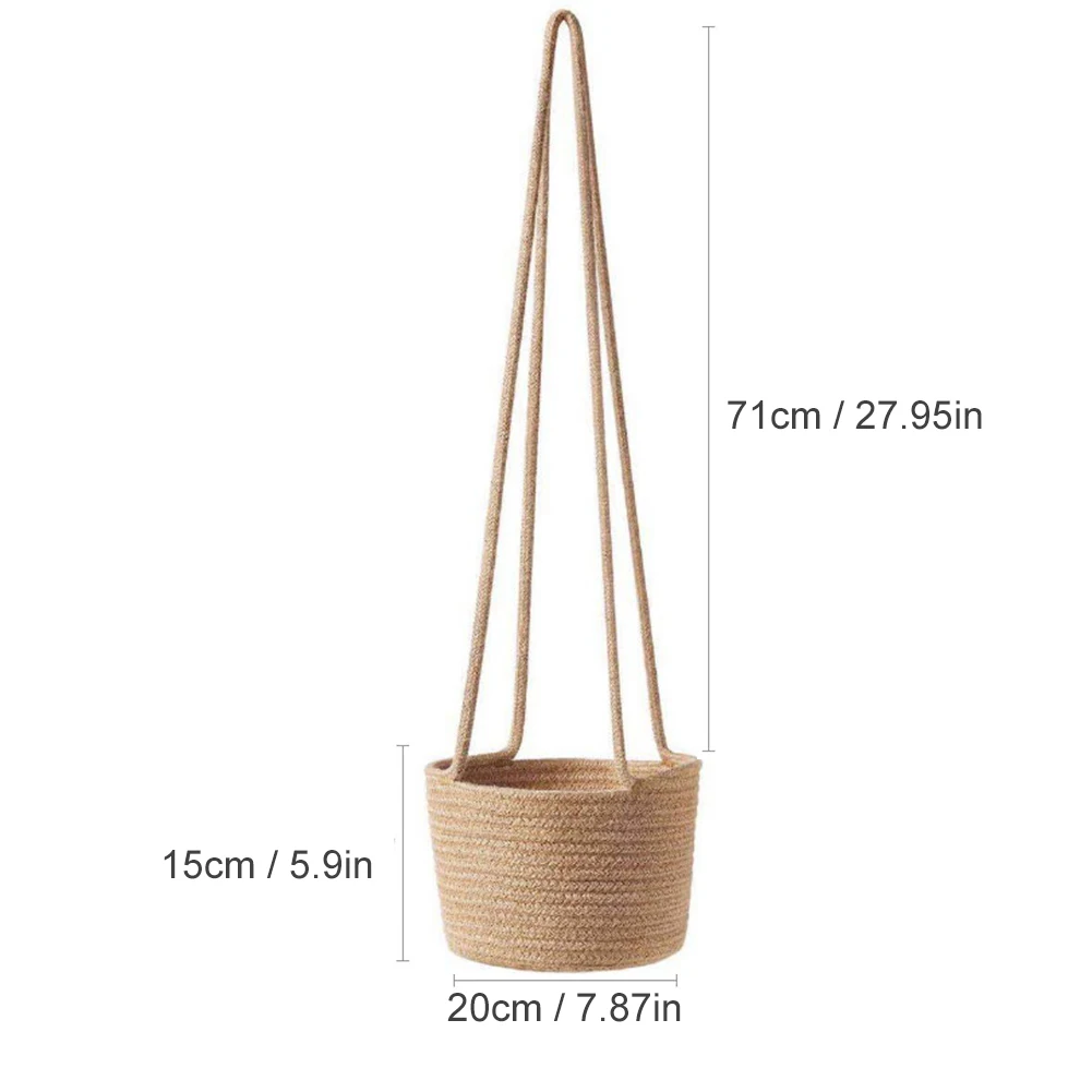 Plant Hangers Rope Hanging Planter Woven Hanging Planter Basket Decorative Flower Pot Holder for Hom