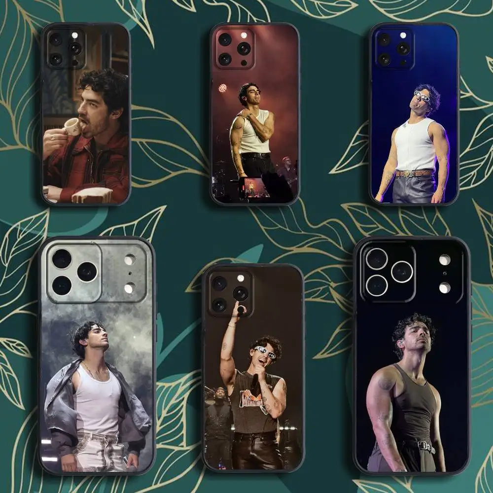 Custodia per telefono Singer Joe J-Jonas-ES per iPhone 17,16,15,14,13,12,Pro,Max,Plus,E,SE4,Air,Mini scatola morbida nera