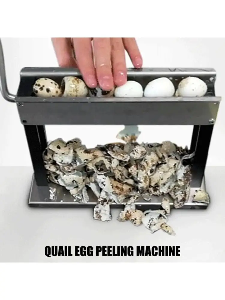  Bird Eggs Peeling Device Metal Texture Efficient Handheld for Boiled Quail Eggs Lover Present for Eggs Fast Shelling