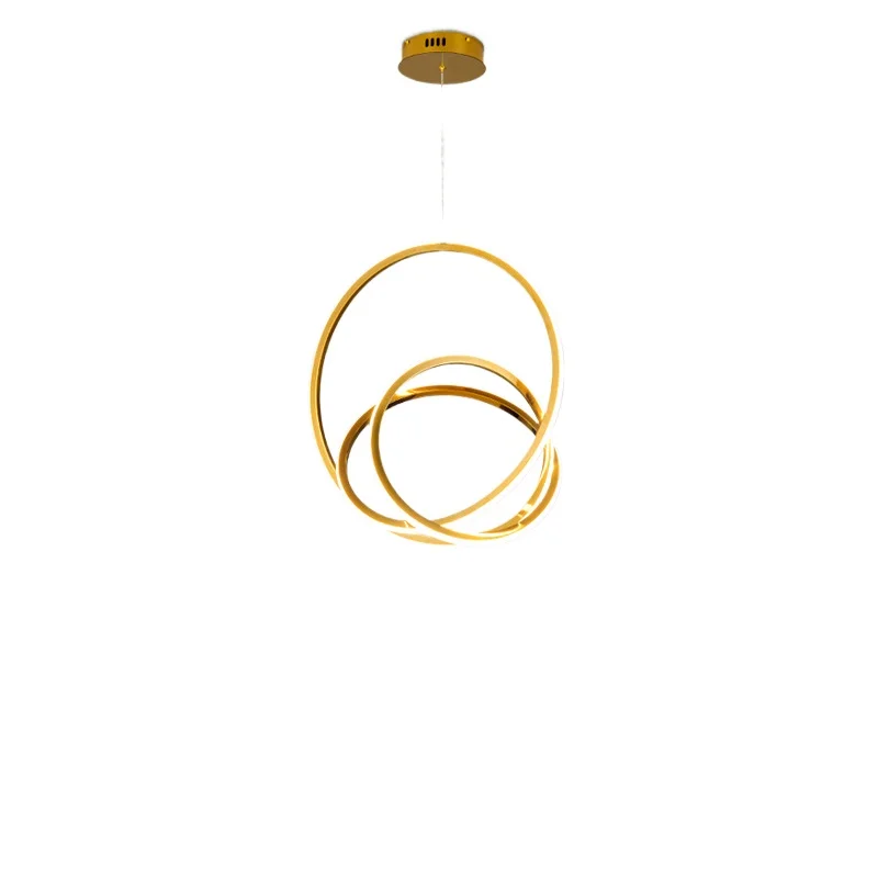 

Italian minimalist and high-end, small living room chandelier light luxury dining room, island circle creativity