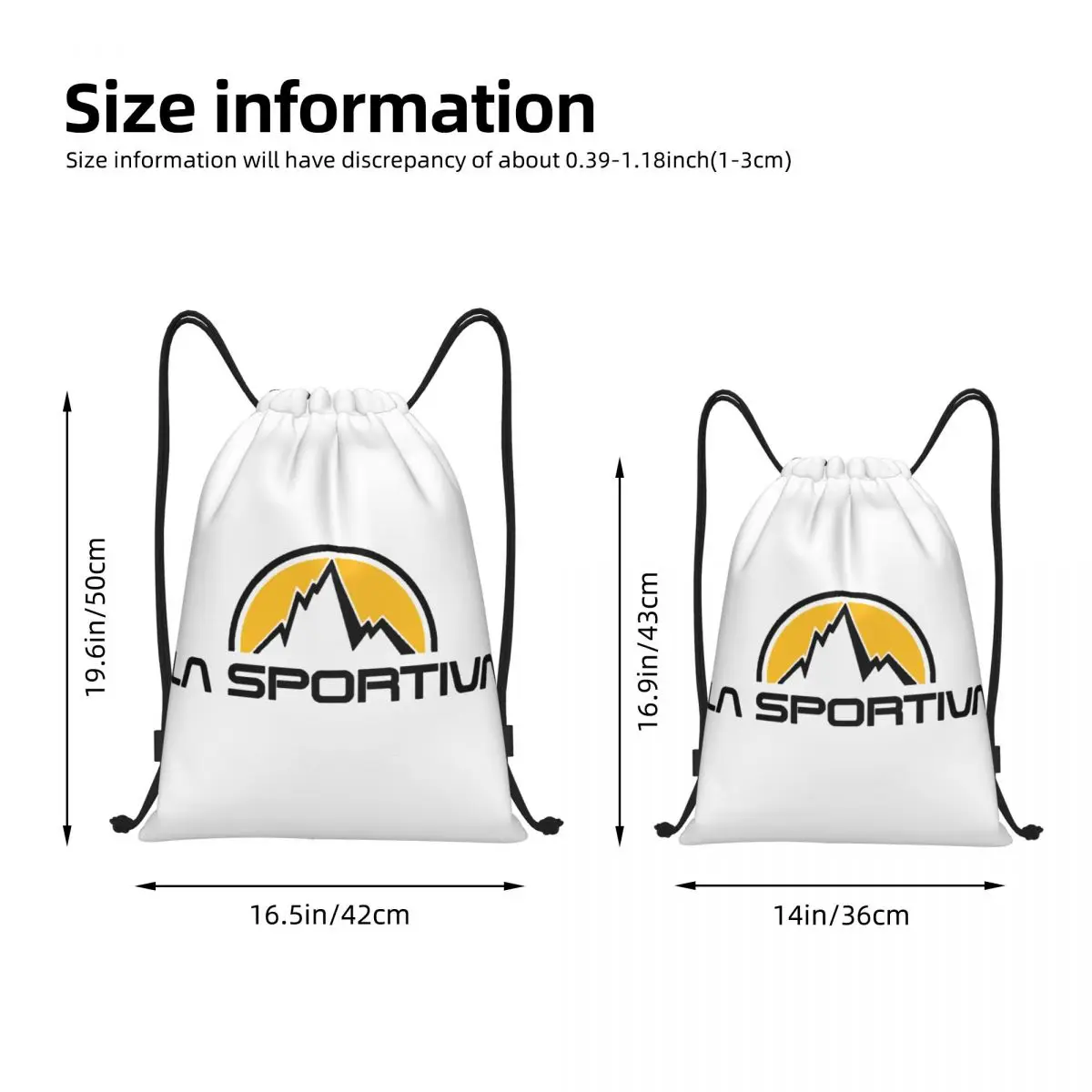 La Sportiva Logo zaino con coulisse sport Gym Sackpack String Bags per l'esercizio