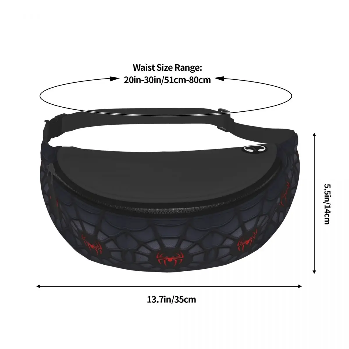 Casual Spinnenweb Fanny Pack Voor Running Mannen Vrouwen Crossbody Heuptas Telefoon Geld Zakje