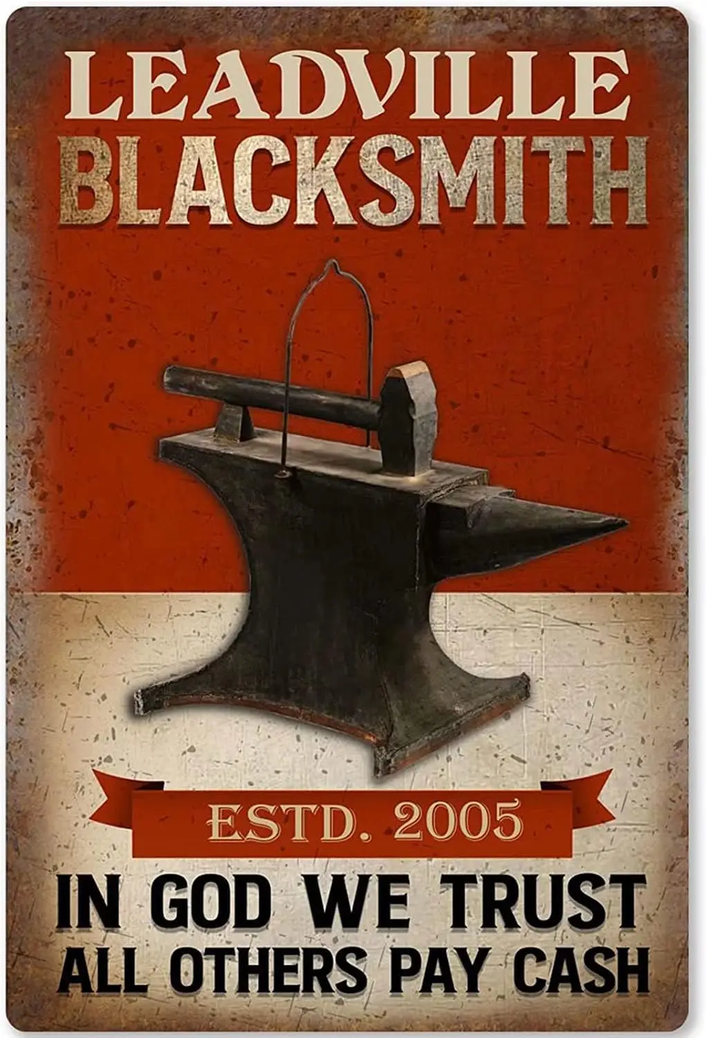 Blacksmith Knowledge Metal Signs Cast Iron Poster in God We Trust All Others Pay Cash Wall Decor Tin Plaque for Decoration  sign