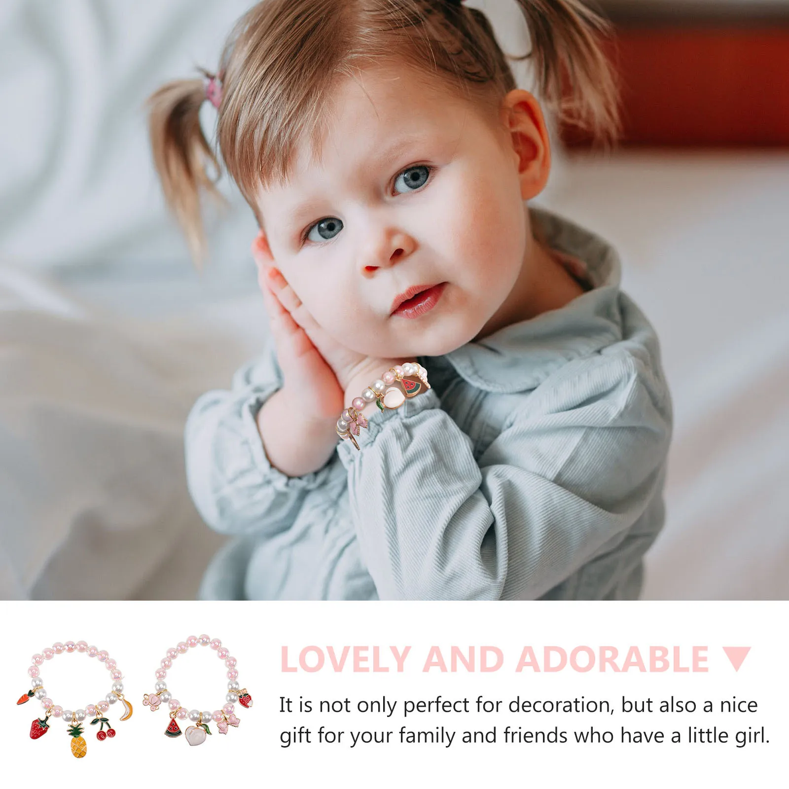 2 stuks kinderen imitatie parel armband kind kralen pols ketting elegant ontwerp modieus duurzaam dragen kinderarmband