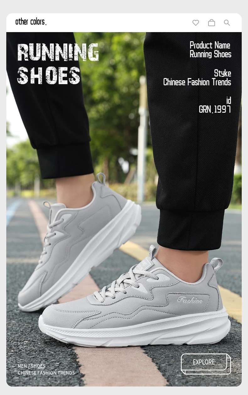 Sneakers Herrenschuhe Weiche Mokassin-Schuhe Bequeme Freizeitschuhe für Herren Einfarbig Schwarz Grau Herren-Gehschuhe Übergrößen 39-46 – Detail 4