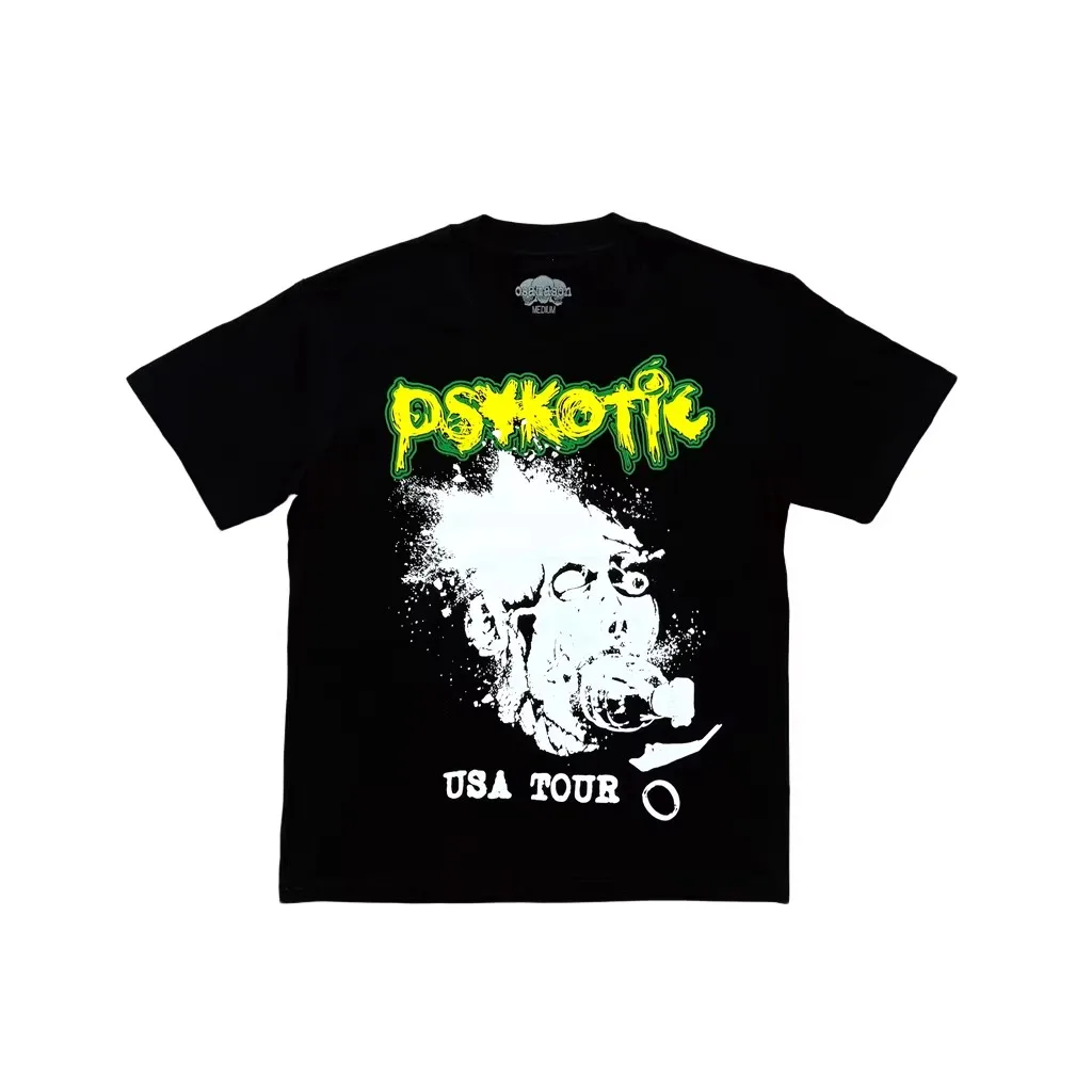 

New Men Osamason Psykotic USA Tour Mech T Shirts T-Shirt Hip Hop Skateboard Street Cotton T-Shirts Tee Top US size E180