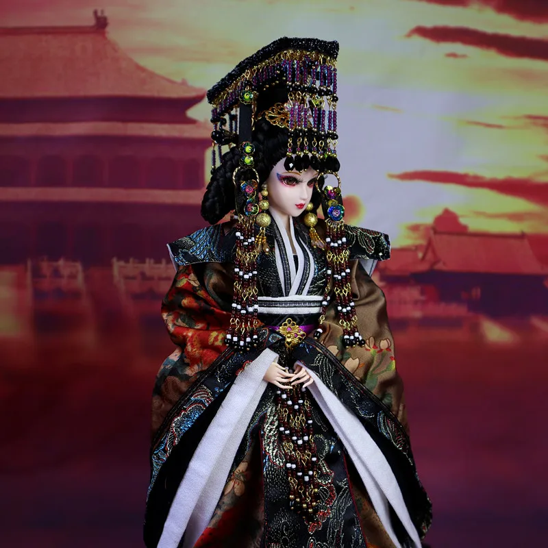 

New Plastics Handmade Original Ancient Costume Doll Women Empress 31cm Chinese Style Court Home Doll Decoration Ornaments ZE409