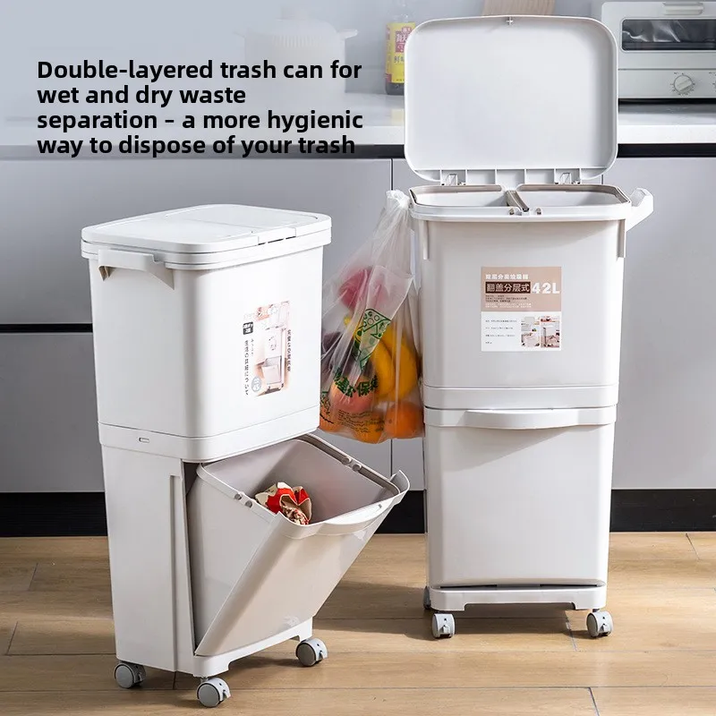 Kitchen Trash Can No Bend Easy Clean Home Use Thickened Press Lid Categorized Storage Kitchen Home Outdoor Commercial