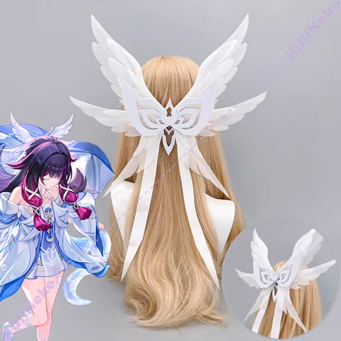 Genshin Impact Columbina Cosplay Prop Moon Maiden Columbina Hyposelenia Wing Headwear Kuutar Head Ornaments Hallowmas Party