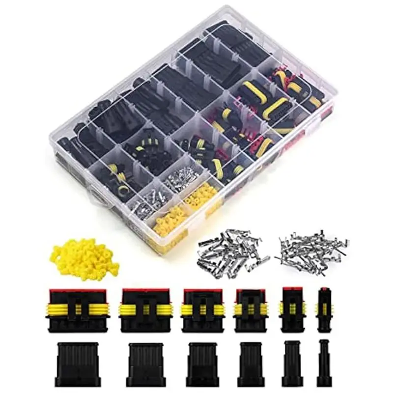 

800Pcs Automotive Electrical Connectors Automotive Electrical Wire Connectors Plug Kit 1/2/3/4/5/6 Pin Connectors-L94A