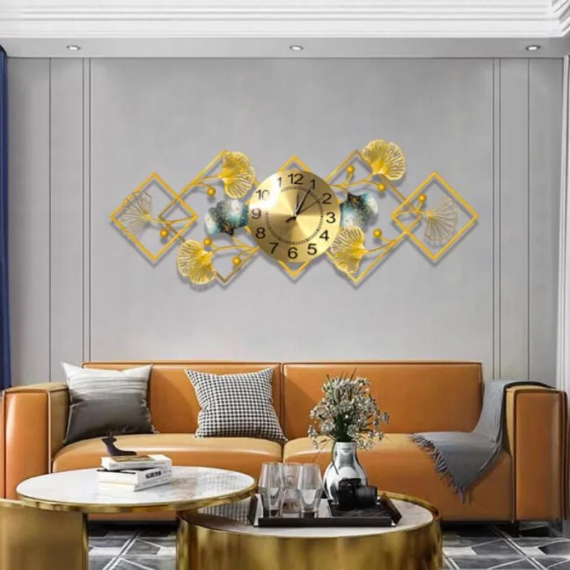 Металлические настенные часы для ресторана, скандинавское искусство, минималистичные, бесшумные, эстетические настенные часы, художественная роспись, Reloj De Pared, украшение для гостиной