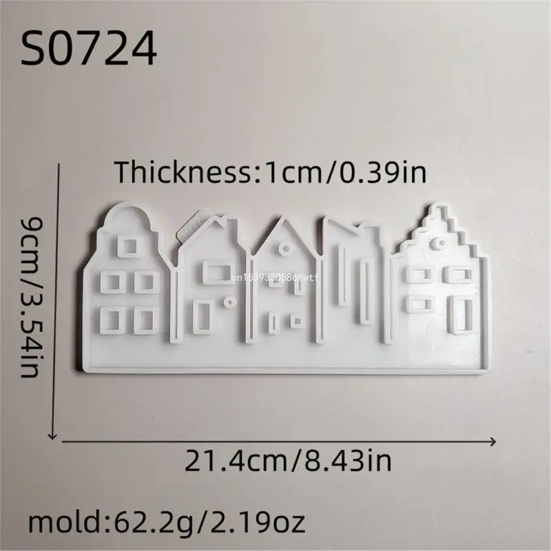 Conjunto moldes casa silicone multifuncional, conjunto moldes casa silicone para decorações festivas