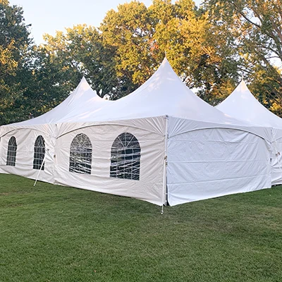 

Custom Large Outdoor Party Tents Durable 100-People Capacity White Clear Waterproof for Weddings and Events