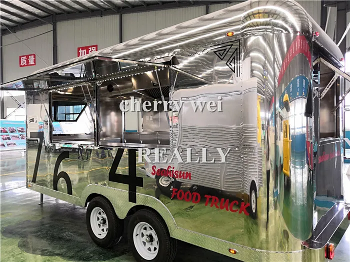   Truk Pizza Bbq Dapur Ponsel Makanan Cepat Saji Restoran Taco Hot Dog Bir Bar Konsesi Trailer Makanan