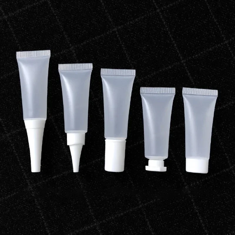 10 جرام 10 مللي ماتي واضح لينة أنبوب فارغة زجاحة ضغط مستحضرات التجميل الأساس جوهر غسول كريم عين إعادة الملء الحاويات