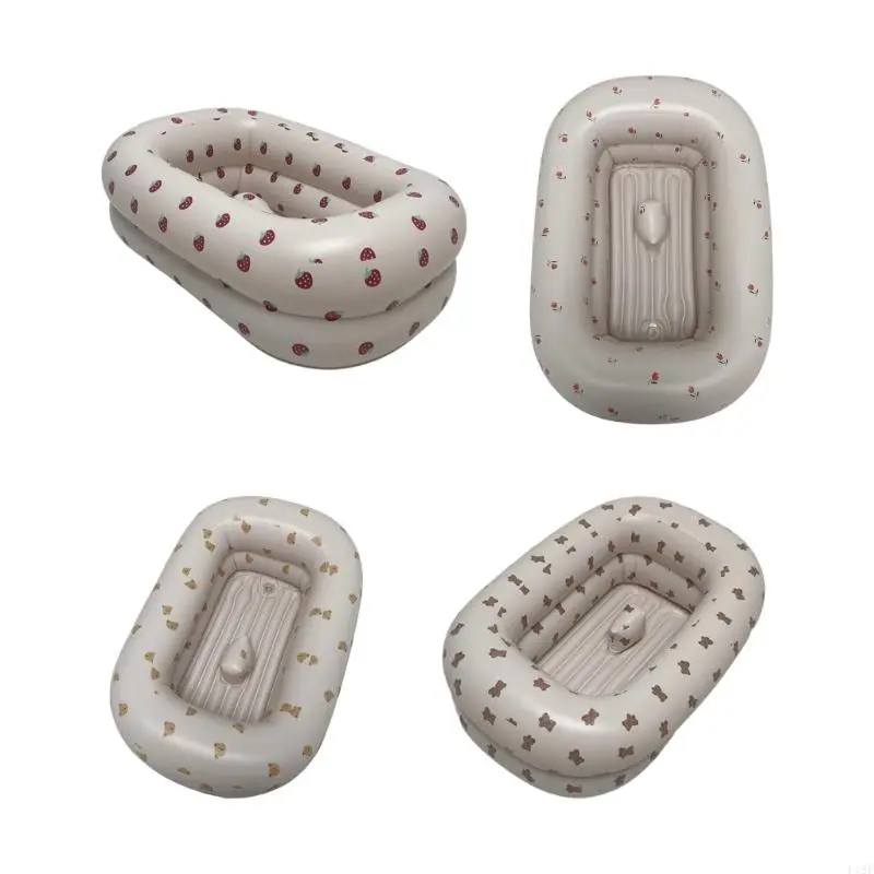 

F19F Cartoon Inflatable Bathing Tub PVC Bathtub For Children Indoor Outdoor