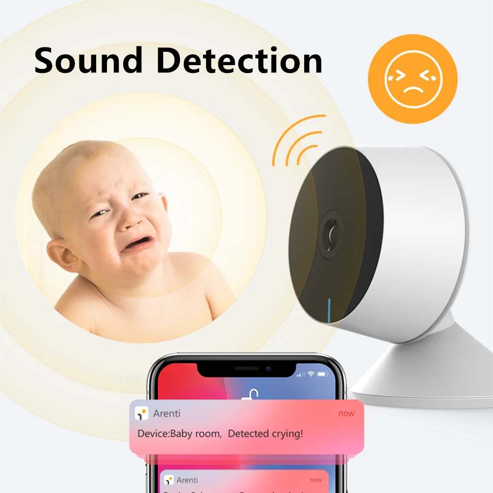 Laxihub 2PCS Mini IP Camera WiFi Baby Monitor 720P/1080P Motion Detection Night Vision Smart Home Indoor Surveillance Camera