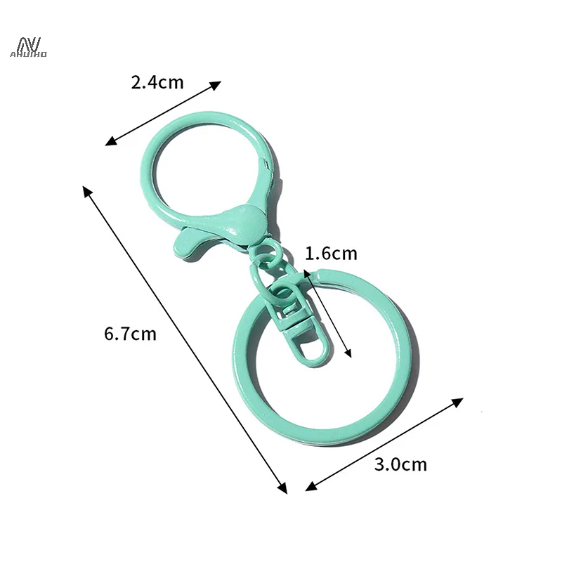 1PC Colorful Keyring Lobster Clasp Hook Connectors for DIY Keychain Connector Key Ring Jewelry Making Accessories