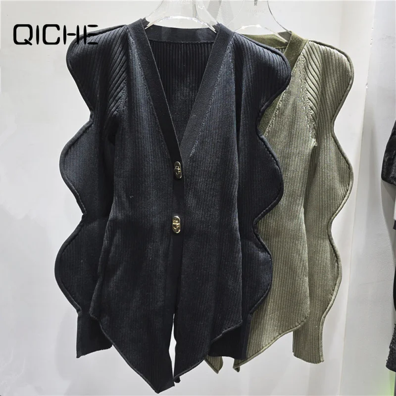 QICHE 2026 Spring Summer Autumn New Women Off‑Shoulder Long Sleeve Top With Shoulder‑Strap Detail Casual Fashion Blouse