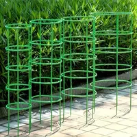 18 Pcs/set 6 Layers Plant Support Plant Stakes Round Plant Support Ring Plastic Plant Cage Holder Flower Pot Climbing Trellis 6