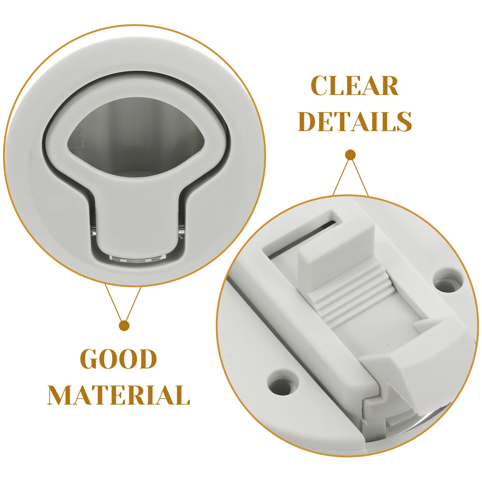 2 مجموعة قارب يفقس مزلاج فلوش جبل قفل خزانة ل Rv الباب البحري جولة سحب سلام مزلاج الأجهزة مقبض سطح السفينة فتحة إغلاق #4