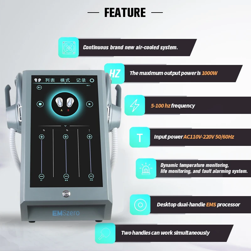 2025 EMSzero Neo Tesla RF 6500W 輪郭形成マシン 痩身彫刻 筋肉電磁ボディスカルプトマシン