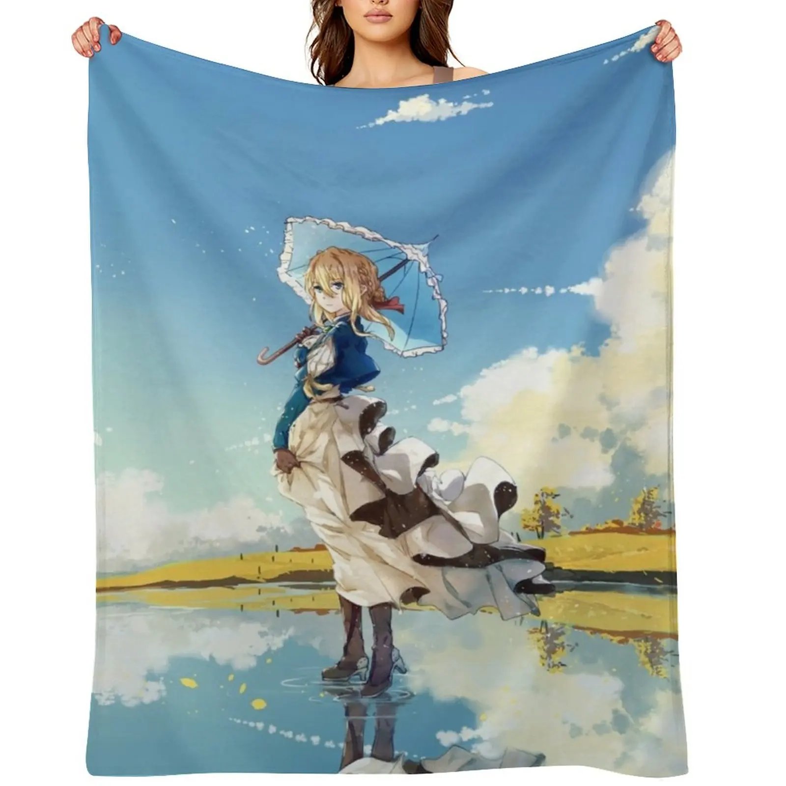 

Violet Evergarden 3 Throw Blanket Large Retros Extra Large Throw Custom Blankets