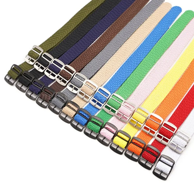 Fabric Woven Nylon Watchband 14/16mm/18mm/20mm/22mm For Perlon Replacement Wrist Watch Band Belt Strap Men Women Sport Bracelet