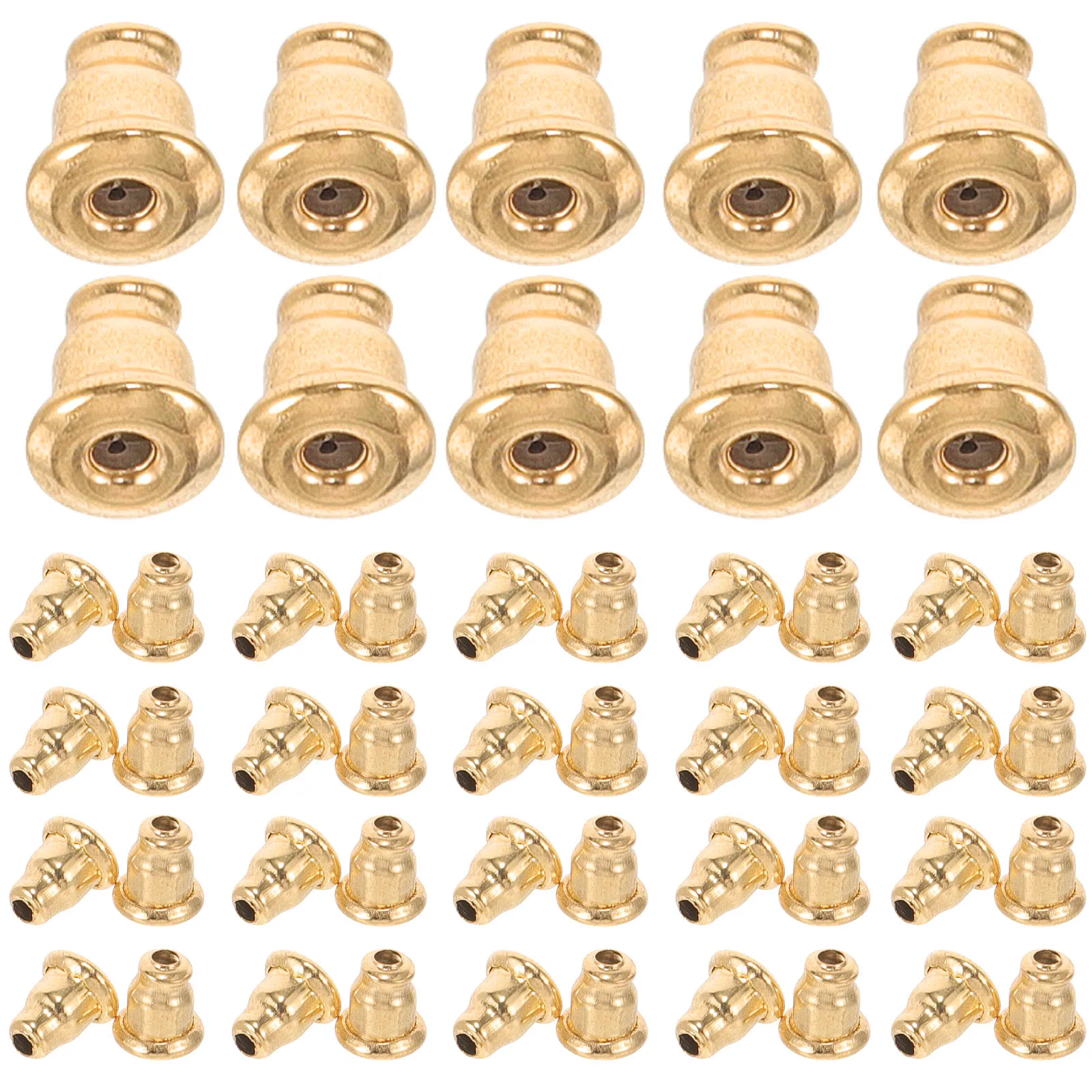 

100pcs Earring Backs Stainless Steel Locking Stopper Plug Support Jewelry Accessories Small Replacements Screw