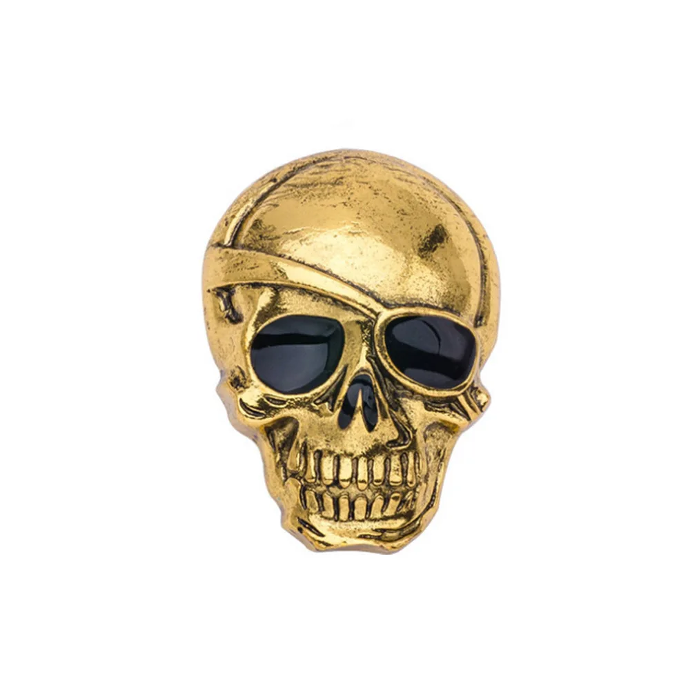 Halloween Brooch Alloy Skull Lapel Pin Vintage Gothic Skeleton Badge Personality Clothing Accessory for Party Costume Decor
