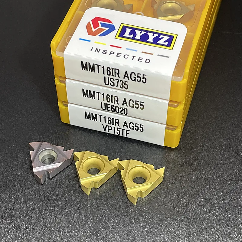 Режущий инструмент MMT16IR MMT16ER AG55 AG60 VP15TF ER6020 US735 CNCThread, твердосплавный инструмент MMT 16ER 16IR, токарный инструмент