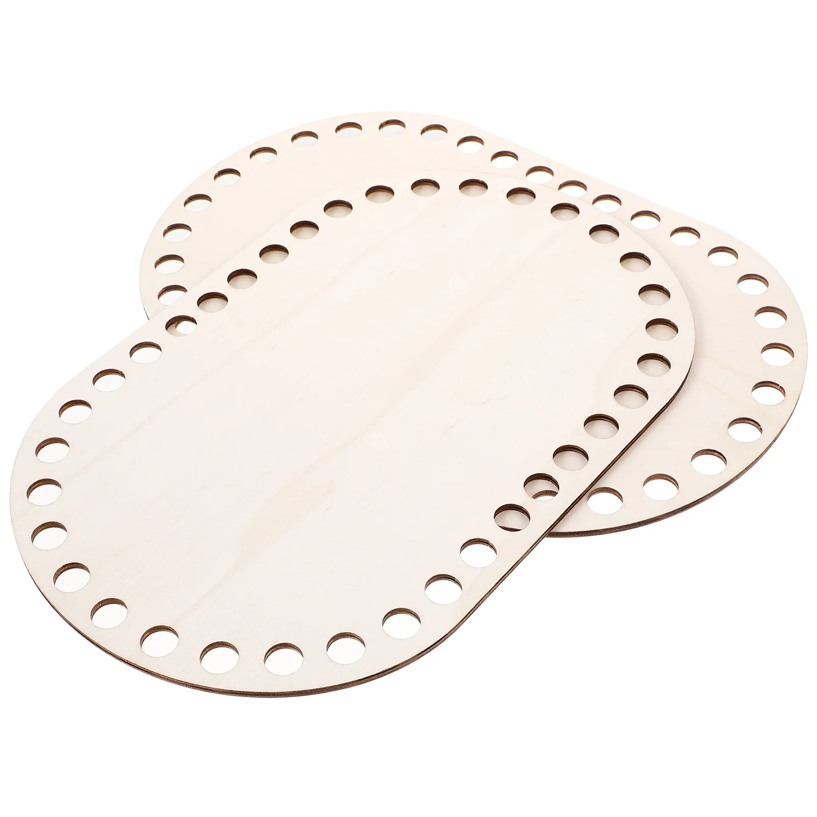 

2Pcs Crochet Basket Bases Wooden Bag Bottom DIY Wood Base for Weaving Knitting Basket Making Supplies Weaving Bag Bottom