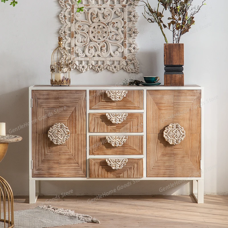 

Nordic vintage living room cabinets elegant fashion design locker chest of drawers Minimalist luxury mobile ingresso furniture