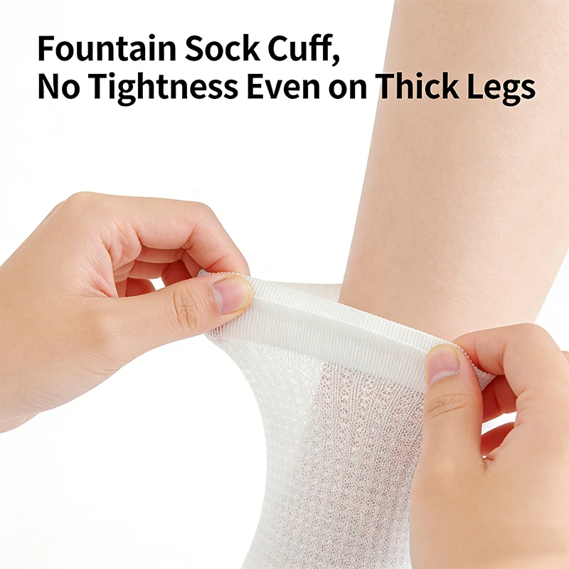Infant Socks Summer Thin Breathable Mesh Cute Cartoon Anti-Mosquito Long Tube Stockings for Newborn Baby Toddlers 0-3 Years